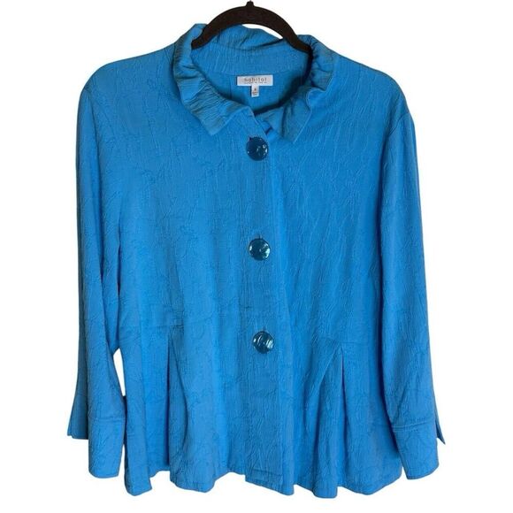 Habitat Button Jacket Blue Coastal Size Medium - Picture 1 of 4